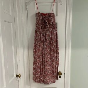 Floral Red Maxi Dress-J.Crew x Liberty